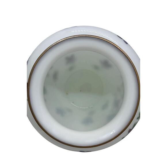 Vintage Consolidated Phoenix Glass Handpainted Regent Violets Art Glass Vase - Picture 6 of 10